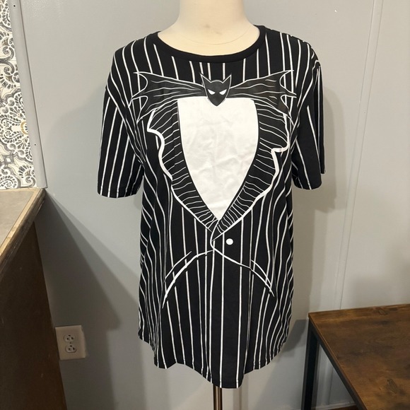 Disney Other - Disney Nightmare Before Christmas Jack Skellington Pinstripe Shirt (Adult Large)